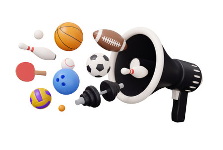 sport equipment megaphone 3d.の写真素材