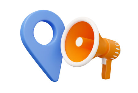 pin location megaphone 3d.の写真素材