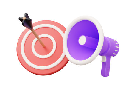 target megaphone speaker 3d.の写真素材