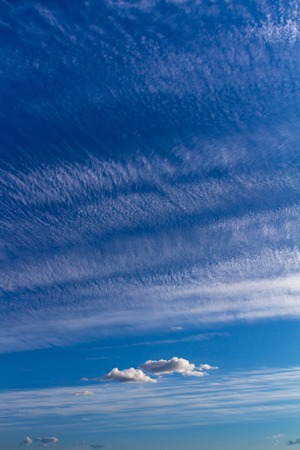 Clouds on the blue sky in the afternoon