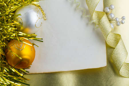 Letter to Santa Claus with Christmas decorationsの写真素材