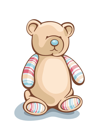 Cute vector Teddy Bear on white backgroundのイラスト素材