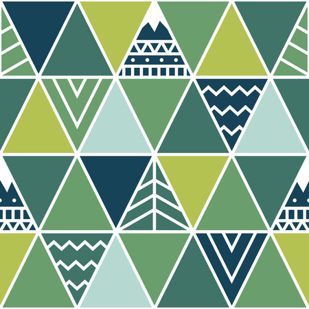 Seamless pattern in ethnic style. Abstract illustration. Vector background.のイラスト素材