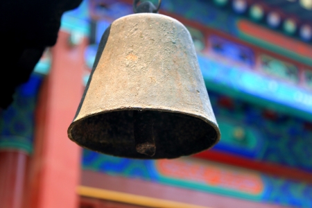 a old bell in the Chinese temple
