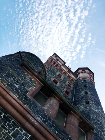 Nibelungen bridge in Worms Germany Nibelungenbr CKE in Nibelungenstadt.のeditorial素材