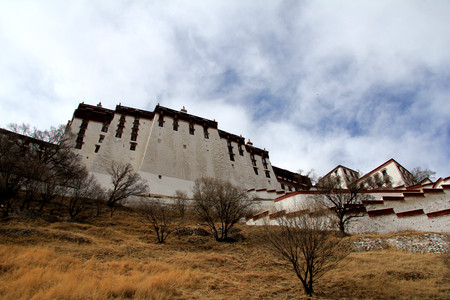 the panoramic of the Potala Palaceのeditorial素材