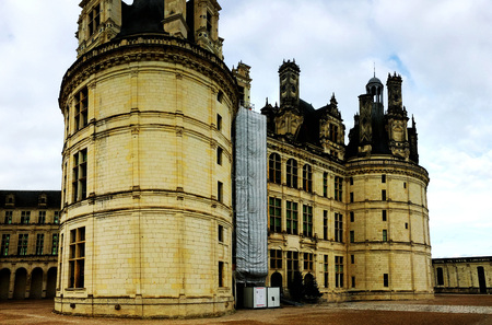 The royal Chateau de Chambord at Loir-et-Cher, France, is one of the most recognizable castles in the world.のeditorial素材