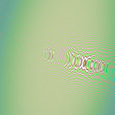 Abstract radial lines moire effect pattern design background in greenの写真素材