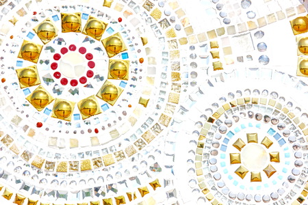 the colorful mosaic on white backgroundの写真素材