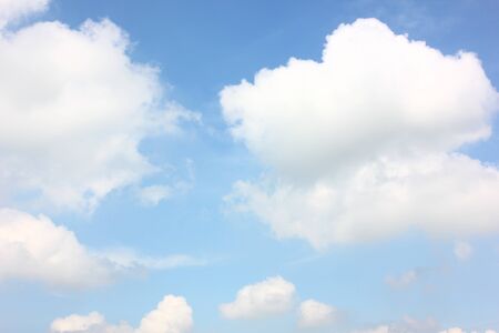 the blue sky white cloudの写真素材