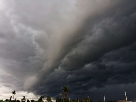 big storm with gray cloud  before rainstorm ,tornado,typhoon,hurricane  come