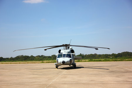 helicopter parking on run way