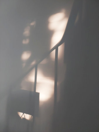 shadow of objects on the wall abstract pattern bacgroundの写真素材