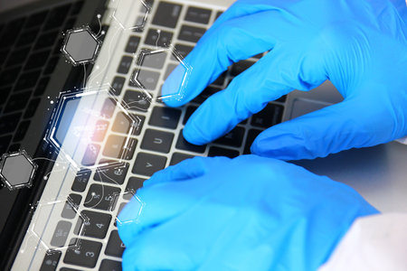 the researcher chatting with AI Medical history, treatment information, medication use, drug allergies, and treatment should be given in line with symptoms.の写真素材
