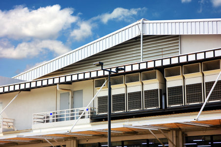 Design and installation of air circulation systems for public buildings , industry conceptの写真素材