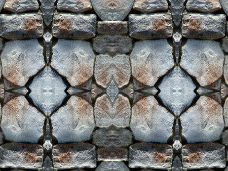Stone wall background pattern. Old Paving Stones.の写真素材