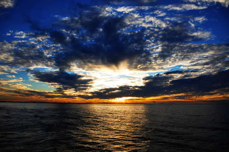 cloud over the seaの写真素材