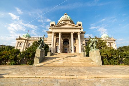 National Assembly of Serbia in Belgradeの写真素材