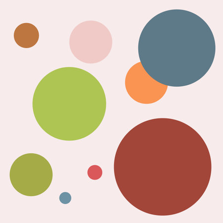 abstract colored circles on a pink backgroundのイラスト素材