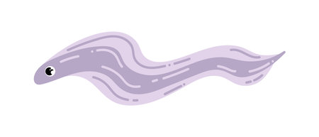 Eel fish. Vector illustration isolated on whiteのイラスト素材