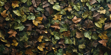 Veterans day autumn leaves background with copy space for holiday designの素材
