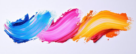 Vibrant colorful brush stroke texture for creative designの素材