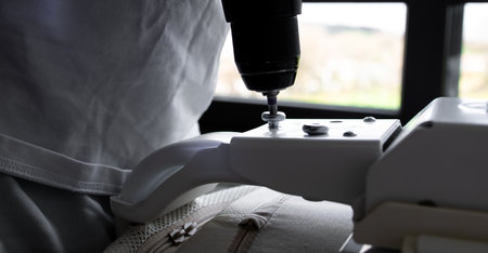 Close up of medical equipment with drill attachment in useの写真素材