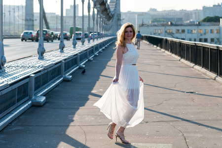 Street photo of nice young photo model.の写真素材