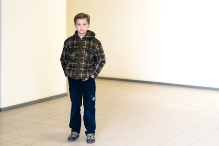 Childhood. Young boy at home. Happy time.の写真素材