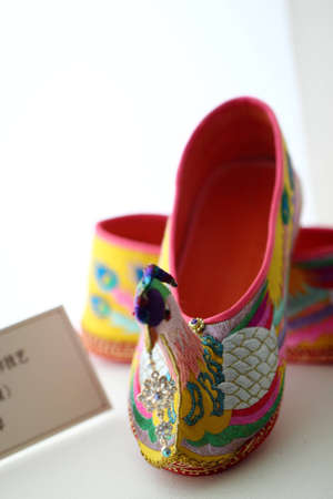 Chinese traditional shoeのeditorial素材