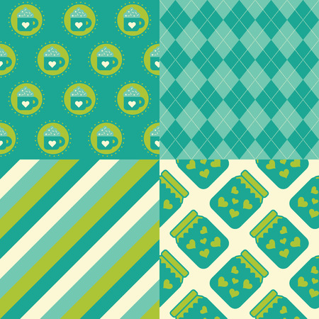 Set of Love Patternsのイラスト素材