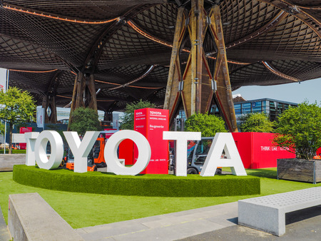 Hannover, Germany - April 2018: Large booth from Toyota Material Handling at CeMAT 2018のeditorial素材