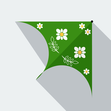 Kite. Sky. Summer. Vector illustration. Freedom. Rainbow.のイラスト素材