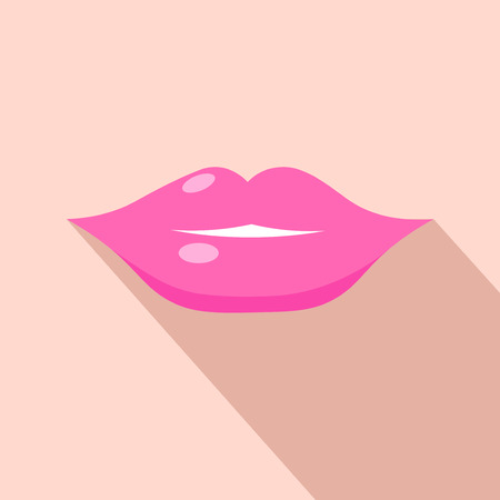 pink lips beauty salon vector illustration cartoonのイラスト素材