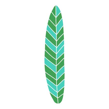 Long tropical leaf icon. Cartoon abstract vector icon for web design isolated on white background.のイラスト素材