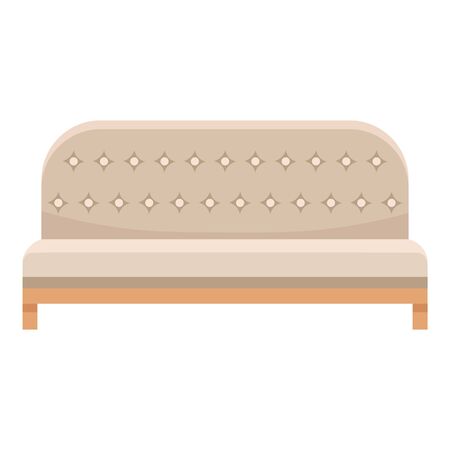 Cocoa color leather sofa icon. Cartoon of cocoa color leather sofa vector icon for web design isolated on white backgroundのイラスト素材