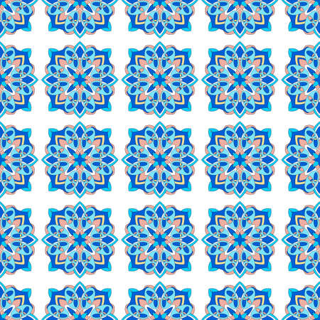 Arabic arabesque design for Ramadan Kareem pattern, outline hand drawn styleのイラスト素材