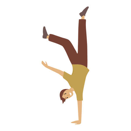 Happy boy icon, cartoon styleのイラスト素材