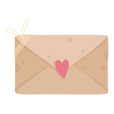 Envelope of love icon, cartoon styleのイラスト素材