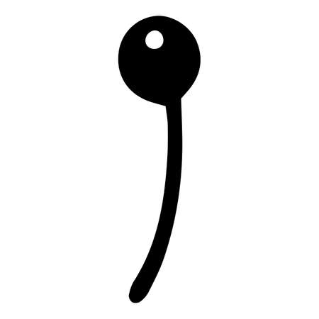 Small Christmas berry icon, hand drawn and outline styleのイラスト素材