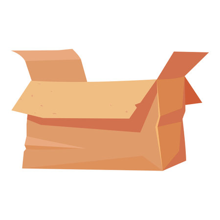 Garbage carton box icon, cartoon styleのイラスト素材