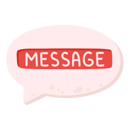 Bubble chat message icon, cartoon style