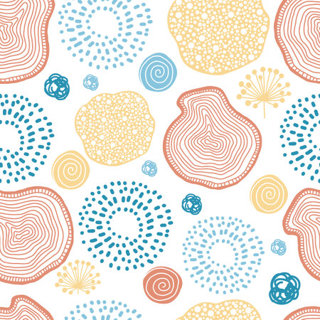 Spiral dot abstract pattern cartoon vector. Graphic circleのイラスト素材
