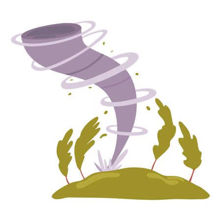 Tornado icon cartoon vector. Storm hurricaneのイラスト素材