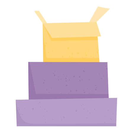 Delivery box icon cartoon vector. Carton parcelのイラスト素材