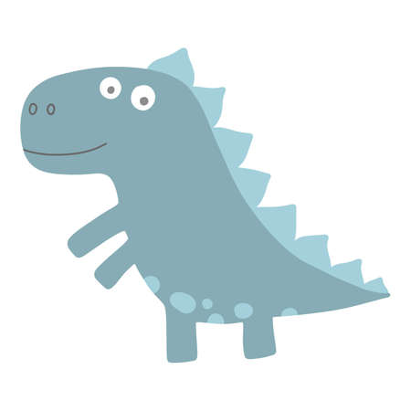 Cute dinosaur. Cartoon dinos, dinosaur colorful isolated character. Tyrannosaurus, triceratop, pterodactyl. Funny prehistoric animal, vector collection for kidsのイラスト素材