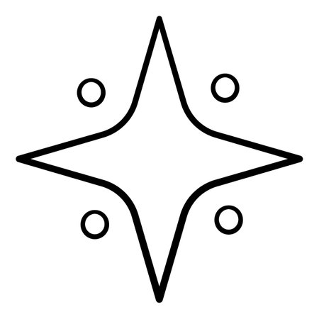 Sketch star. Cute star shape, black starburst doodle sign for christmas decoration isolatedのイラスト素材