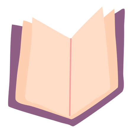 Open book falling down with different things. Open book fly, isolated Open book fall, vector conceptのイラスト素材