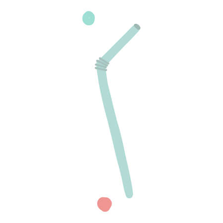 Reusable cocktail stick element. Recycling plastic, zero waste and eco bottle and packのイラスト素材