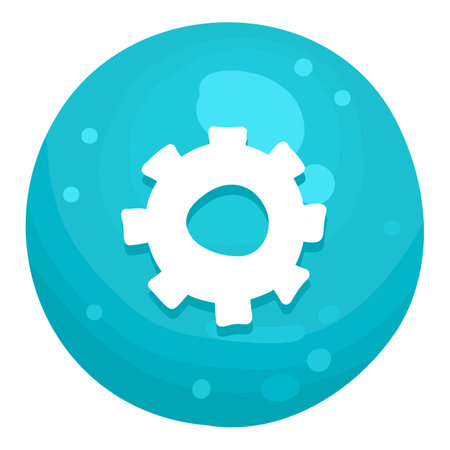 Gear button and progress-bar, bright different form of button for games and app.のイラスト素材